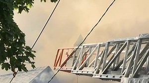 Crews battle fire in Quincy home