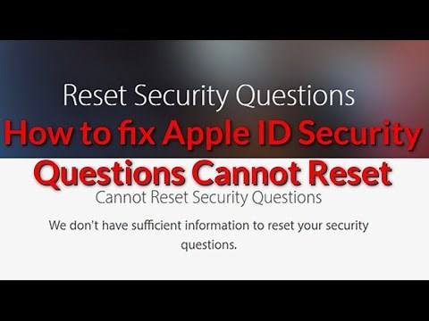 How to fix Apple ID Security Questions Cannot Reset