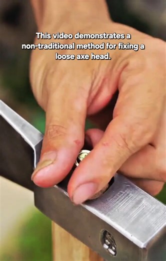 How to Secure a Loose Axe Head Using an Expansion Bolt