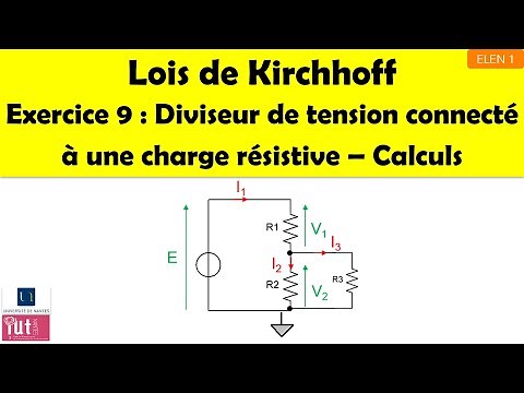 Lois de Kirchhoff - Exercice 9 : Diviseur de tension connecté à une charge résistive
