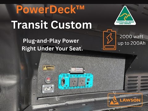 PowerDeck™ – Under-Seat Power System for Ford Transit Custom | Plug & Play 12V + 240V Setup