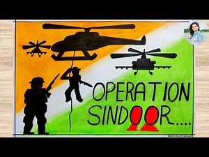 Operation Sindoor Poster Drawing Easy /Operation Sindoor Drawing Chart /Drawing of Operation Sindoor
