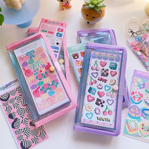 NEW*** Pink Purple Sticker Album Organizer Storage | Sticker Sheet Protector, Sticker Book, Photo Strip, Clear Photo Album, Planner Stickers - Etsy