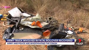 8.9K views · 52 reactions | An army truck involved in a fatal accident west of Townsville has been recovered. The Defence Force and Queensland Police are still investigating how the heavy multi-purpose truck came off the road and rolled while taking part in a military exercise. 7NEWS at 6pm. More local news: 7NEWS.com.au/news/brisbane #7NEWS | 7NEWS Brisbane | Facebook