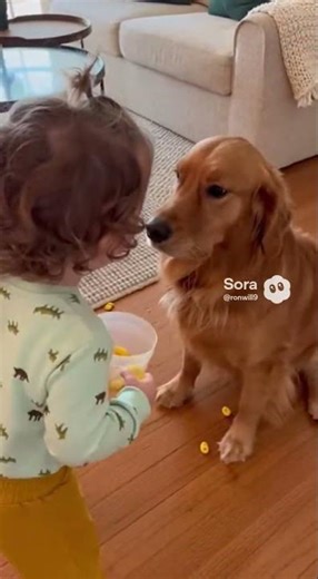 scolding the golden retriever