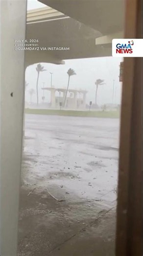 Super Typhoon Bavi batters Guam airport with howling winds and rain | GMA News