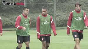 Alex Oxlade-Chamberlain on his first #Arsenal training session. Was he nervous? Absolutely... Watch the full interview: http://arsn.al/gMm68J | Arsenal