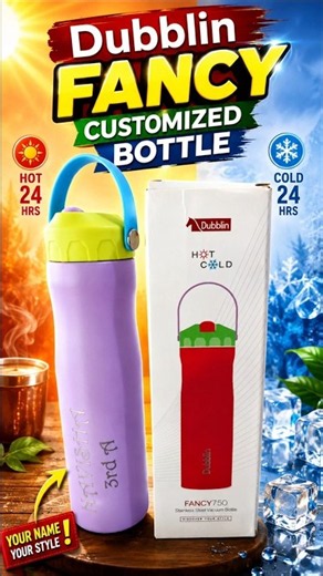 Dubblin Fancy Customized Bottle 🔥 Your Name + Your Style! | Hot & Cold 24 Hrs