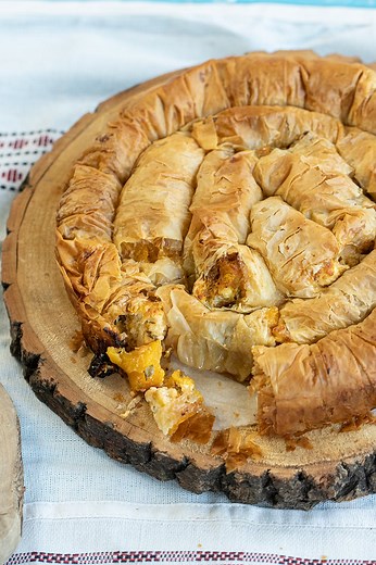 Butternut Squash & Feta Phyllo Pie