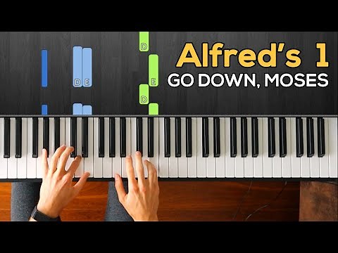 Go Down, Moses (Alfred's Piano Course Level 1) 🎹 Easy Piano Tutorial with Note Letters
