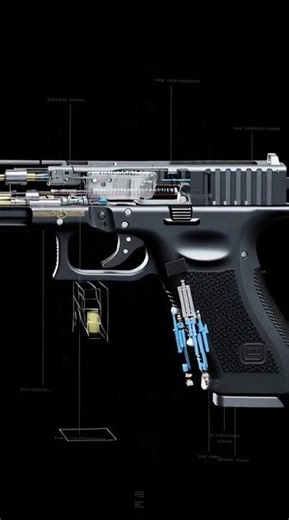 How Does a Pistol Work? (Step-by-Step Animation)| Simple Mechanical Explanation #shorts