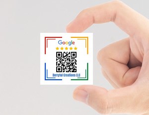 Custom Google Leave Us a Review Sticker With QR Code - Etsy