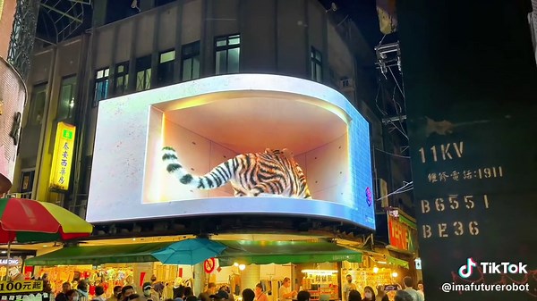 Mesmerizing 3D Tiger Billboard Display