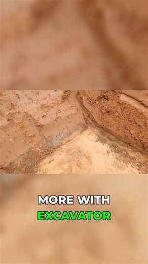 Manual digging starts: too deep for excavator!