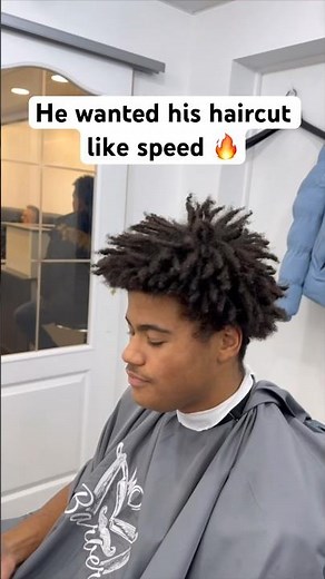 He wanted speed’s haircut 🔥 #barber #hairstyle #ishowspeed