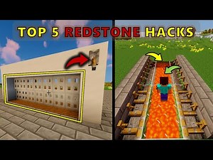 🎮 Top 5 INSANE Redstone Hacks in Minecraft! (Working Garage Door, Fire Cannon & More!)