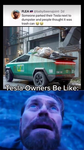 Tesla Owners Be Like When People Think Their Car Is a Trash Can 😂 #shorts #tesla #meme