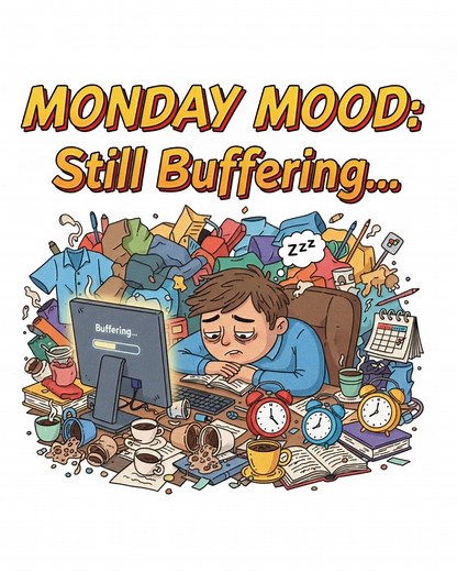 ☕ Me: I’ll be productive today! Also, me: still loading since 8 AM… 💀 #mondaymood #relatable #stillbuffering#memes#memeworldhq#relatable#funnymemes#exammemes#studentlife | MemeWorld HQ
