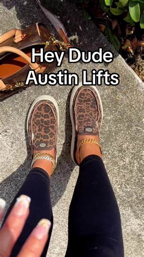 Hey Dude Leopard Austin Lifts are sooooo cute! #heydude #heydudeaustinlift #womensheydudes #leopardshoes #tiktokshopcreatorpicks @HeyDude