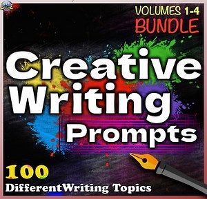 Creative Writing Prompts for ESL, ELL - 100 Journaling Pages & Prompts Bundle