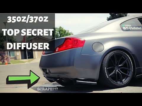 Installing a 350z Top Secret DIFFUSER on my G35 Coupe*** slips off ramp