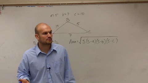 Using Heron's formula to find the area of a triangle