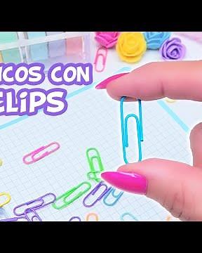 Trucos con clips 📎 4 Ideas creativas con clips / Trucos para la escuela / Hacks para la escuela
