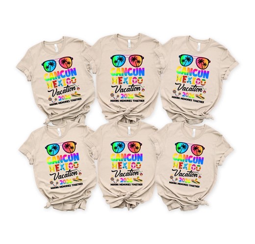 Cancun 2026 Family Vacation Tshirt, Matching Beach Trip Tee, Fun Family Cancun Shirt, Group Matching Trip Outfit, 2026 Cancun Crew Apparel - Etsy Canada