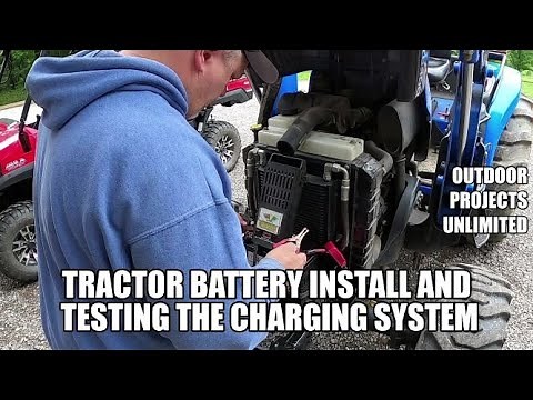Tractor Battery install and testing the Charging System