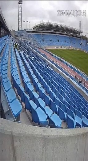 Rows of stadium seats slide down after bolt failure #StadiumAccident | Construct & Correct