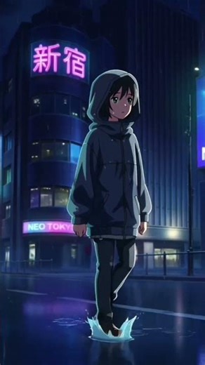 ​The Neon Solitude: A Walk Through Neo Tokyo 2099​Rainy Nights in Shinjuku: An Anime