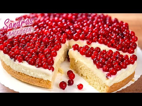 Johannisbeerkuchen mit Puddingcreme - einfach und lecker