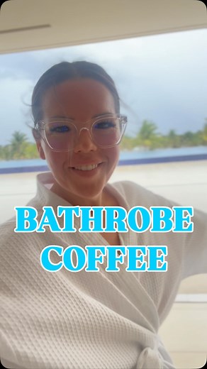 The thing about me: I’m gonna find coffee. ☕️ Even if it means walking around a luxury resort in Mexico… in my bathrobe. | Jennifer Anderson