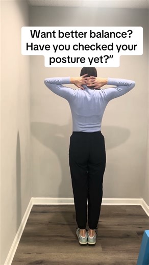 Posture correction exercise #dizzy #trackandfield #balance #mobility #vertigo #vestibular #dizzy