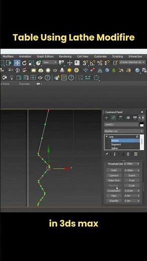 How to Create a Table Using the Lathe Modifier in 3ds Max | Quick Tutorial #3dsmax