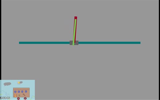 二阶倒立摆单极起摆-Second-order inverted pendulum unipolar swing