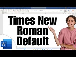 How to make Times New Roman Default on Word - ( MAC )