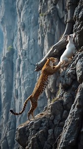 403K views · 2.2K reactions | Baby Mountain Goat Faces Leopard on a Narrow Bridge #MountainGoat #Leopard #MaternalLove It's a wonderful nature See more unforgettable moments of animal rescue  https://animal.nataviguides.com/rescue-story-rescue-poor.../ | Mr. LOST DOG | Facebook
