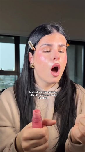 abigail rose on Instagram: "Mid makeup challenge where my makeup is pilling off my face too 😍 #makeupfail #funny #relatable #lipgloss #sephora"