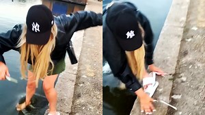 'Drunk Woman Slips & Falls into a Lake | Try Not to Laugh'