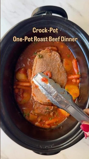 Slow Cooker Crockpot Roast Beef Dinner #slowcooker #crockpot #roastbeef