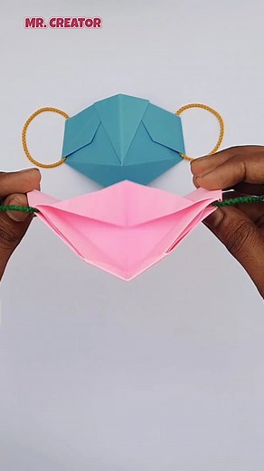 How to make easy paper face mask #reels #shorts #Crafts | Mr. Creator