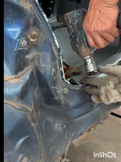 Car body damage and securing guide stip by stip #youtubeshorts #foryou #fyp #repair .