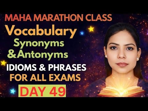 👉 “Live Vocabulary Class 🔥 Synonyms + Antonyms Full Practice”