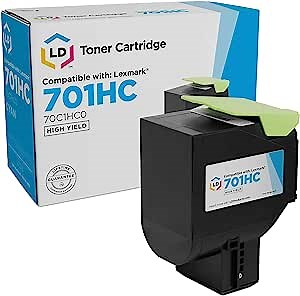 LD Products Remanufactured Toner Cartridge Replacement for Lexmark 701HC 70C1HC0 High Yield (Single Cyan) Compatible with Lexmark Printers CS310n CS310dn CS410n CS410dn CS410dtn CS510de CS510dte