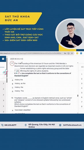 SAT Standard English Conventions LV3 - 2025 - Westminster Court Decision #SAT #SATThayAn