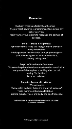 The Fastest Way to Manifest Your Dream Job | Body Alignment + Visualization