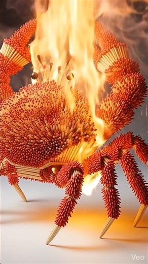 🔥 Matchstick Sculpture Burn in Slow Motion | Satisfying Fire Chain Reaction
