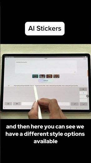 Create Fun AI Stickers on Galaxy Tab S10 Ultra #shorts