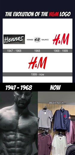 The Evolution of the H&M Logo 👕 #shorts